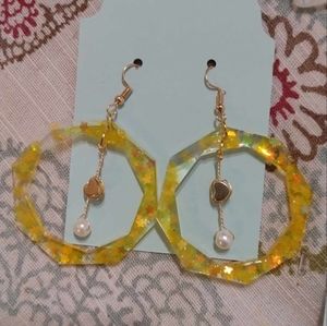 Earrings, sparkly and dangly